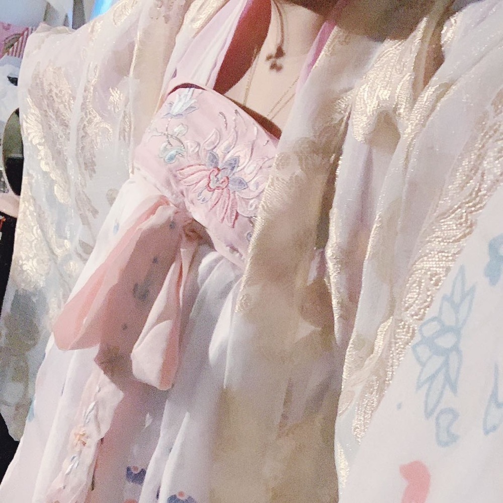 Hand embroidery Chinese traditional style HanFu